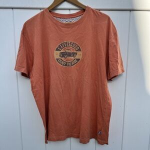 Life is Good Mens Large T-shirt Enjoy The Ride Truck Orange Short Sleeve Shirt